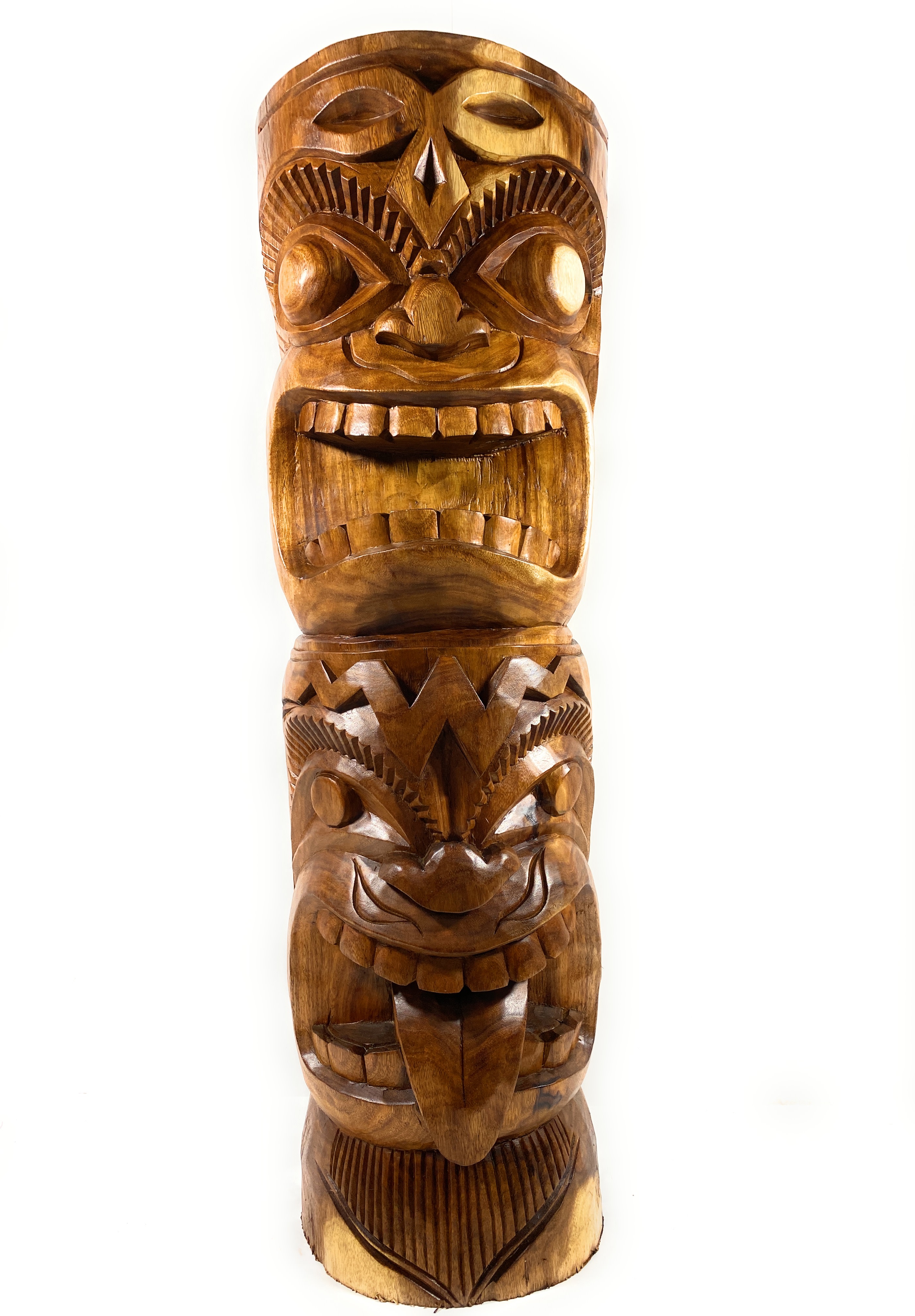 Premium  Love & Strength Thick Tiki Totem 40 inch -Deep Carving - Hawaii Museum | #yuy3807100 Premium  Love & Strength Thick Tiki Totem 40 inch -Deep Carving - Hawaii Museum | #yuy3807100